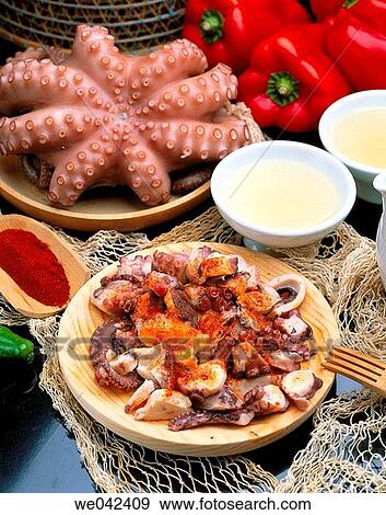? Pulpo a feira? octopus in Galician style View Large Photo Image Stock Photo - ? Pulpo a feira? octopus in Galician style. Fotosearch
