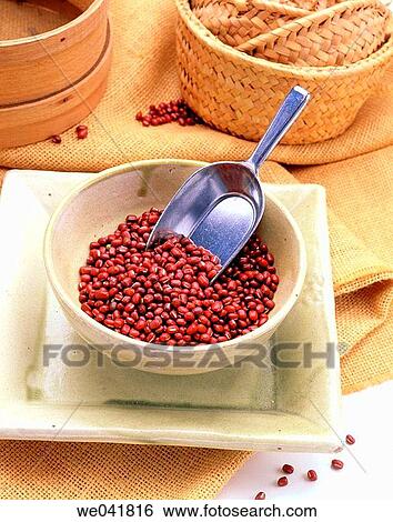 Stock Photograph - Red soybeans. Fotosearch
