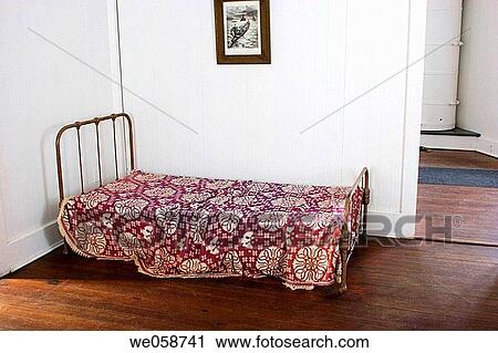 Reproduction of a bed in a lighthouse. View Large Photo Image Stock Image - Reproduction of a bed in a lighthouse.. Fotosearch