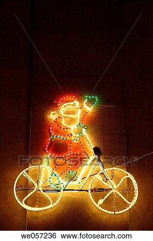 Santa Claus, Chritsmas lights View Large Photo Image Stock Photograph - Santa Claus, Chritsmas lights. Fotosearch