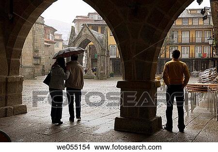 Santiago Square, Guimar? es. Minho province, Portugal View Large Photo Image Picture - Santiago Square, Guimar? es. Minho province, Portugal. Fotosearch