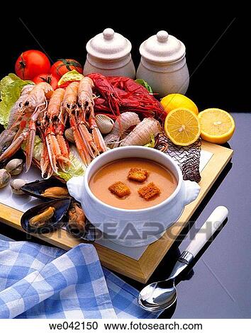Seafood soup View Large Photo Image Stock Image - Seafood soup. Fotosearch