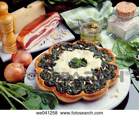 Spinach pie with marjoram View Large Photo Image Stock Photo - Spinach pie with marjoram. Fotosearch