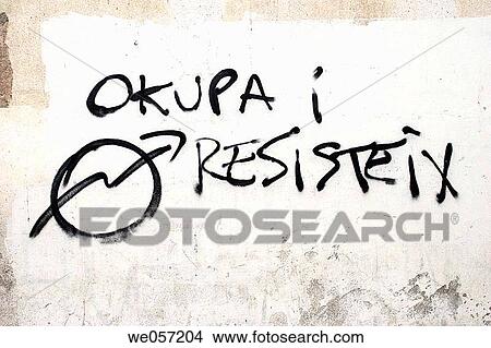 Picture - Squatter writing. Fotosearch
