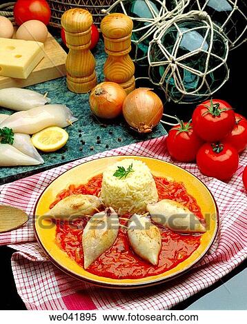 Squids with Gruyere cheese View Large Photo Image Stock Photography - Squids with Gruyere cheese. Fotosearch