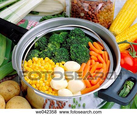 Steamed vegetables View Large Photo Image Stock Photo - Steamed vegetables. Fotosearch