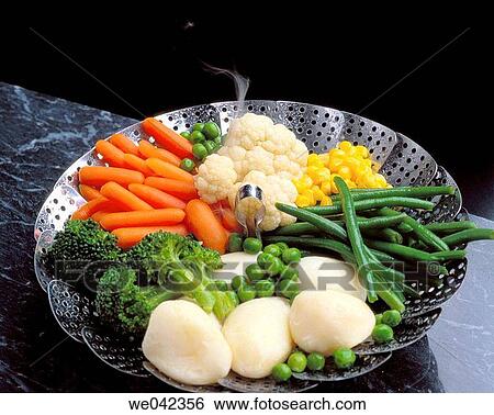 Steamed vegetables View Large Photo Image Stock Photograph - Steamed vegetables. Fotosearch