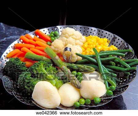 Steamed vegetables View Large Photo Image Stock Photograph - Steamed vegetables. Fotosearch