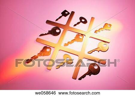 Tic_Tac_Toe with Keys View Large Photo Image Stock Photograph - Tic_Tac_Toe with Keys. Fotosearch