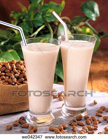 Tiger nut milk View Large Photo Image Stock Photo - Tiger nut milk. Fotosearch