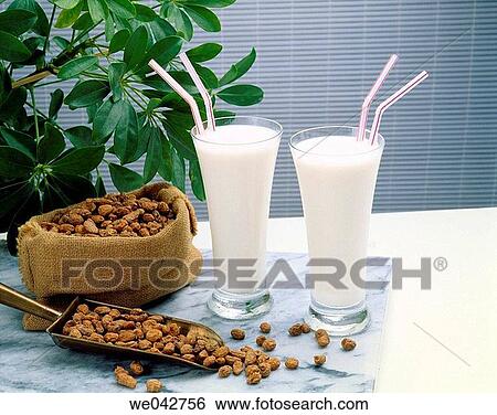 Tiger nut milk View Large Photo Image Stock Photograph - Tiger nut milk. Fotosearch