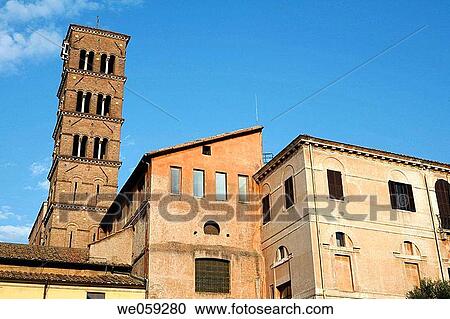 Tower and buildings, Rome. Lazio, Italy View Large Photo Image Stock Image - Tower and buildings, Rome. Lazio, Italy. Fotosearch