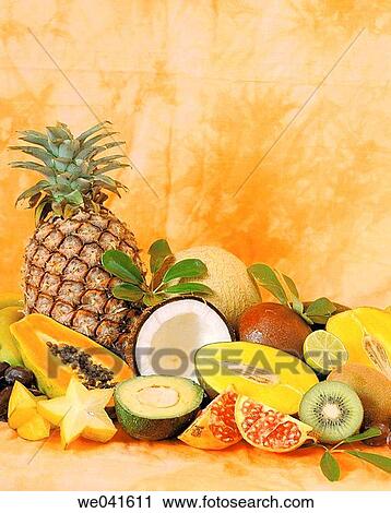 Stock Image - Tropical fruits. Fotosearch