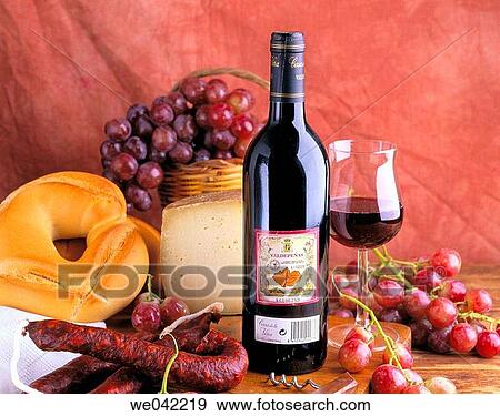 Stock Photo - Valdepe±as wine. Ciudad Real province, Castilla-La Mancha, Spain. Fotosearch