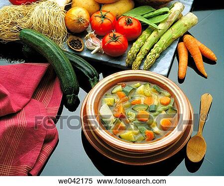 Vegetable soup View Large Photo Image Stock Photography - Vegetable soup. Fotosearch