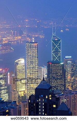 View from The Peak, Hong Kong, China. View Large Photo Image Stock Image - View from The Peak, Hong Kong, China.. Fotosearch