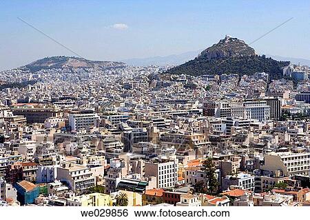 View of Athens with Mt. Lykavittos in the background. Greece View Large Photo Image Stock Photograph - View of Athens with Mt. Lykavittos in the background. Greece. Fotosearch