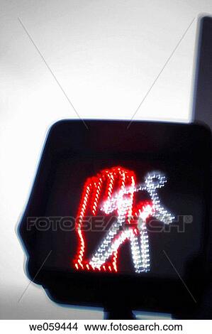 Picture - Walk/Do Not Walk sign on a city street. Fotosearch