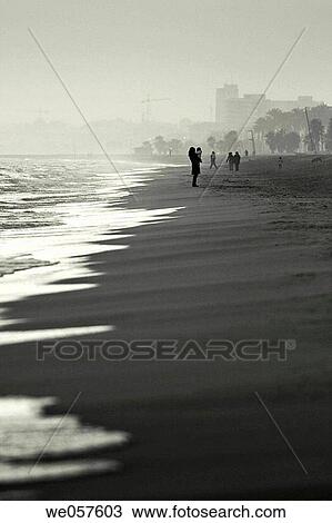 Walking on the beach in winter. Catalonia. Spain View Large Photo Image Stock Image - Walking on the beach in winter. Catalonia. Spain. Fotosearch
