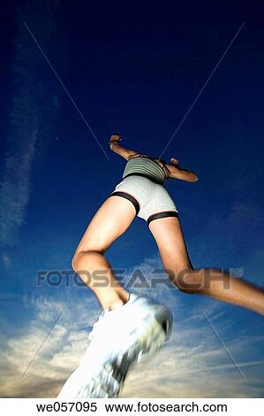 Woman Jumping View Large Photo Image Stock Photography - Woman Jumping. Fotosearch