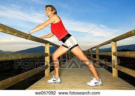 Woman Stretching View Large Photo Image Stock Image - Woman Stretching. Fotosearch