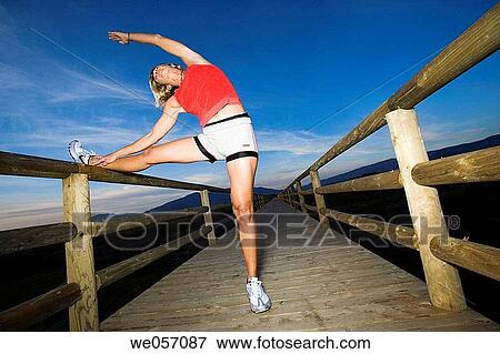 Stock Photo - Woman Stretching. Fotosearch