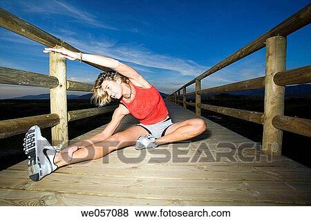 Woman Stretching View Large Photo Image Stock Photo - Woman Stretching. Fotosearch