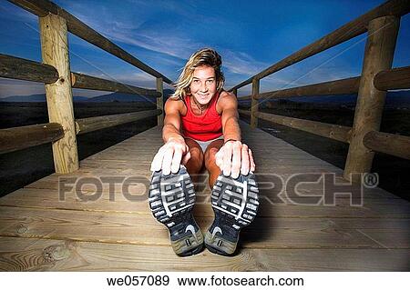 Woman Stretching View Large Photo Image Stock Photo - Woman Stretching. Fotosearch