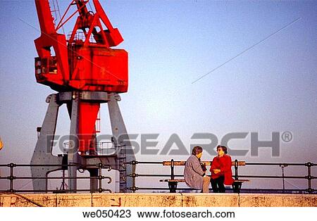 Women and crane at port of Santurtzi. Biscay, Euskadi, Spain View Large Photo Image Stock Image - Women and crane at port of Santurtzi. Biscay, Euskadi, Spain. Fotosearch