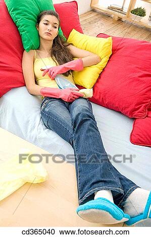 Stock Image - 30's, apathy, apathetic, absorbed, 20's. Fotosearch