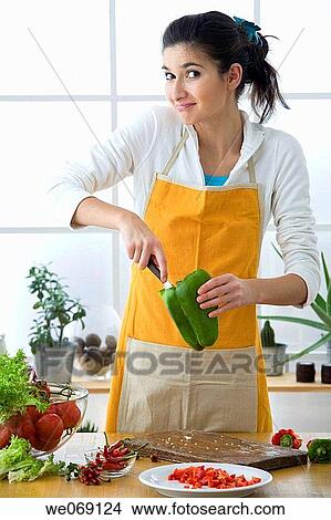 Picture - 30's, board, at-home, apron, 20's. Fotosearch