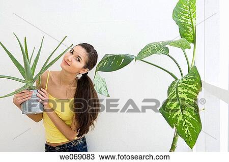 30's, brunette, at-home, aloe, 20's View Large Photo Image Stock Image - 30's, brunette, at-home, aloe, 20's. Fotosearch