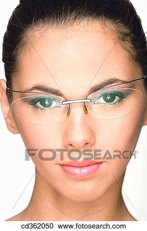 Stock Image - 30's, Close-up, brunette, 20. Fotosearch