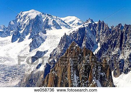 Aerial photography on the Mont-Blanc massif from a small plane. Haute-Savoie (74), France View Large Photo Image Stock Photograph - Aerial photography on the Mont-Blanc massif from a small plane. Haute-Savoie (74), France. Fotosearch