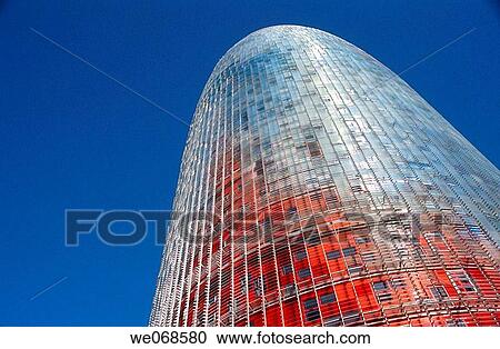 Agbar Tower by Jean Nouvel, Barcelona. Catalonia, Spain View Large Photo Image Stock Image - Agbar Tower by Jean Nouvel, Barcelona. Catalonia, Spain. Fotosearch