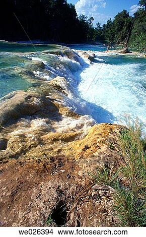 Agua Azul waterfalls. Chiapas, Mexico View Large Photo Image Picture - Agua Azul waterfalls. Chiapas, Mexico. Fotosearch