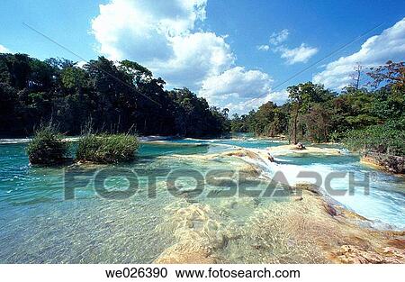 Agua Azul waterfalls. Chiapas, Mexico View Large Photo Image Stock Image - Agua Azul waterfalls. Chiapas, Mexico. Fotosearch