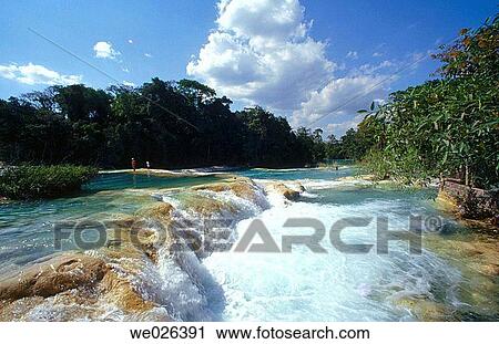 Agua Azul waterfalls. Chiapas, Mexico View Large Photo Image Stock Image - Agua Azul waterfalls. Chiapas, Mexico. Fotosearch