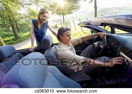 amusement, break-time, break, automobile, 20's View Large Photo Image Stock Image - amusement, break-time, break, automobile, 20's. Fotosearch