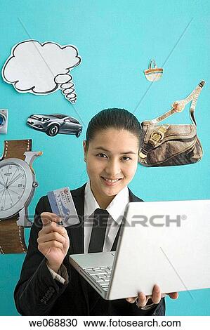 Stock Image - amusing, bag, automobile, Asian, 20's. Fotosearch