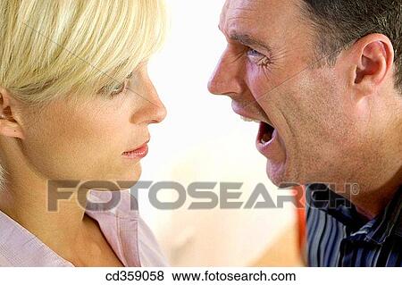 Stock Photo - anger, Close-up, absorbed. Fotosearch