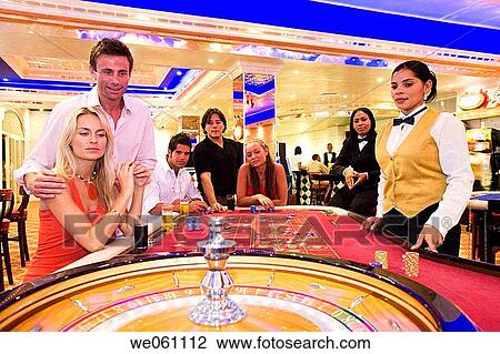 Stock Image - anticipation, chance, casino, bet, amusement. Fotosearch