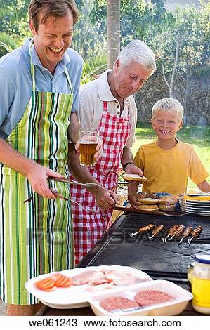 apron, bbq, barbeque, barbecue, 3 generations View Large Photo Image Stock Image - apron, bbq, barbeque, barbecue, 3 generations. Fotosearch