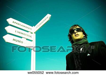 arrow, blue sky, blue, black hair, 30's View Large Photo Image Stock Image - arrow, blue sky, blue, black hair, 30's. Fotosearch