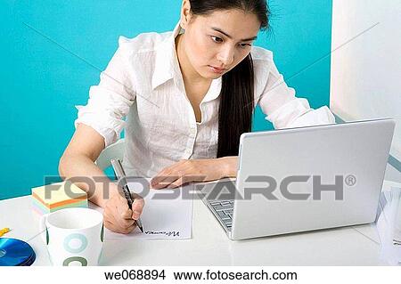 Asian, computer, business, 20's View Large Photo Image Picture - Asian, computer, business, 20's. Fotosearch