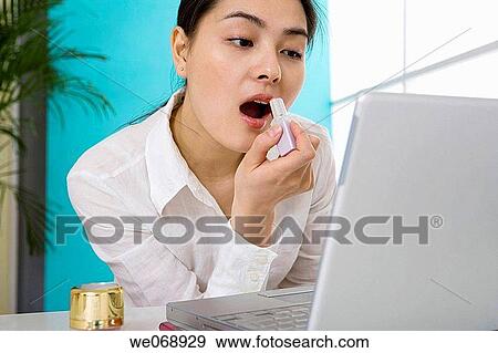 Asian, conceit, computer, 20's View Large Photo Image Stock Photo - Asian, conceit, computer, 20's. Fotosearch
