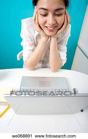 Asian, contemporary, computer, 20's View Large Photo Image Stock Image - Asian, contemporary, computer, 20's. Fotosearch