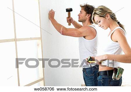 Stock Photograph - at-home, brush, blowing, blow, action. Fotosearch