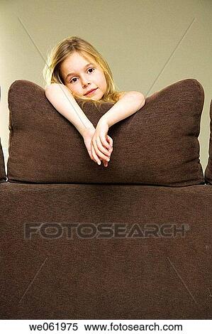 Stock Photography - at-home, calm, blond, absorbed. Fotosearch