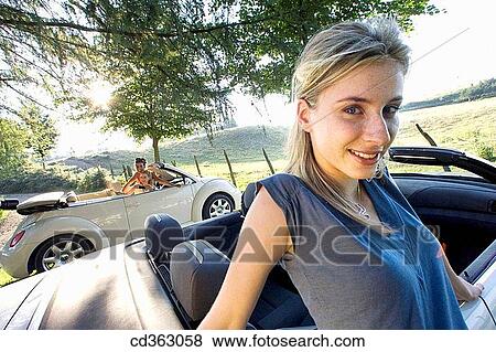 automobile, break-time, break, blond, amusement View Large Photo Image Stock Photo - automobile, break-time, break, blond, amusement. Fotosearch